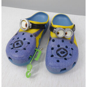 Despicable Me x Crocs Classic Clog Mens 13 Blue Minions Slip On Comfort Shoes